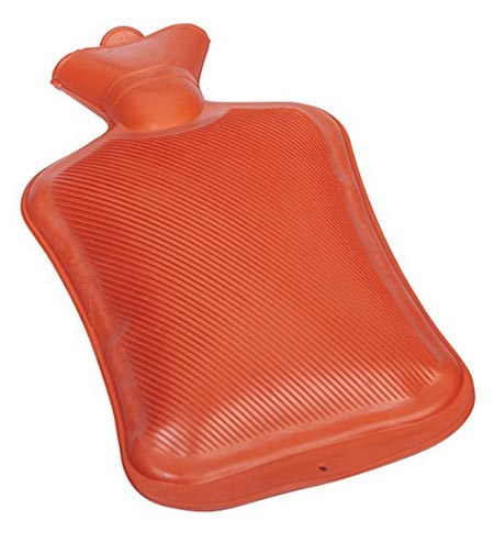 6 DMI Hot Water Bottle, Rubber Hot Water Bottle, Red, 2 Quarts or 64 Ounces 