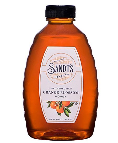 10. Sandt’s Orange Blossom Unfiltered and Pure Honey, Non-GMO 