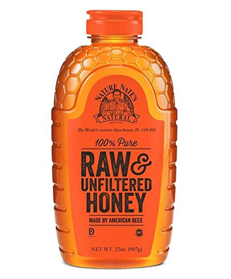 1. Nature Nate’s 100% Raw, Unfiltered and Pure Honey, 32 Ounce