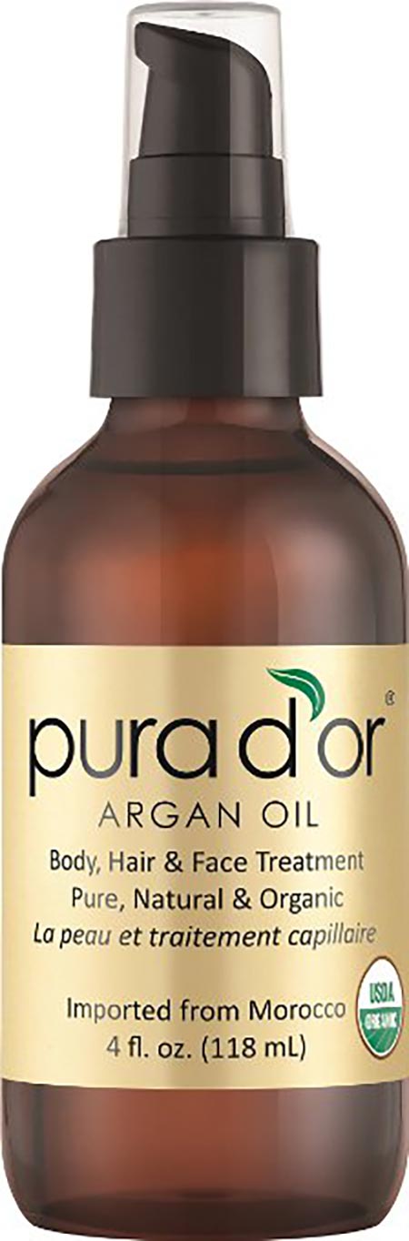 5. PURA D'OR Moroccan Argan Oil 100% Pure & USDA Organic